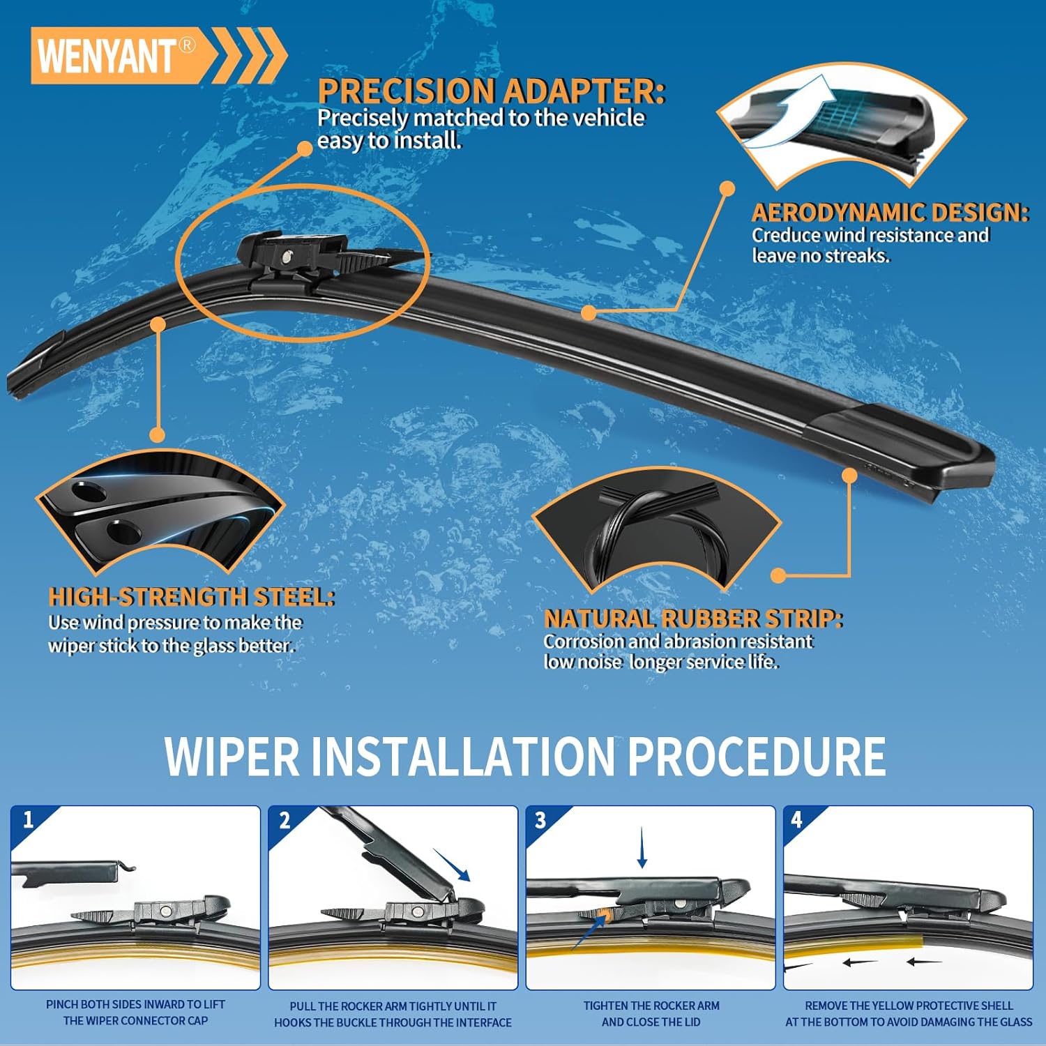 Thumbnail 2 de Wenyant 28"/28" Front Wiper Blades Set