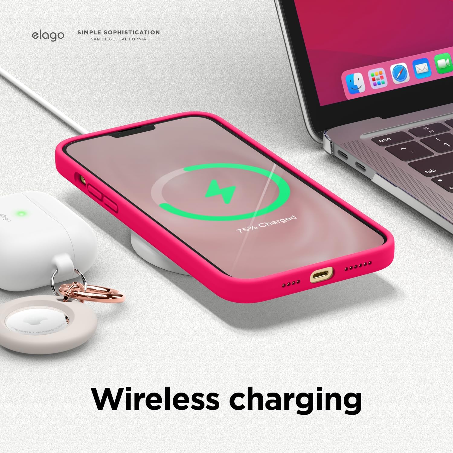 Thumbnail 6 de elago Coque Silicone Liquide iPhone 13 Pro Max 6,7" — Étui antichoc néon rose