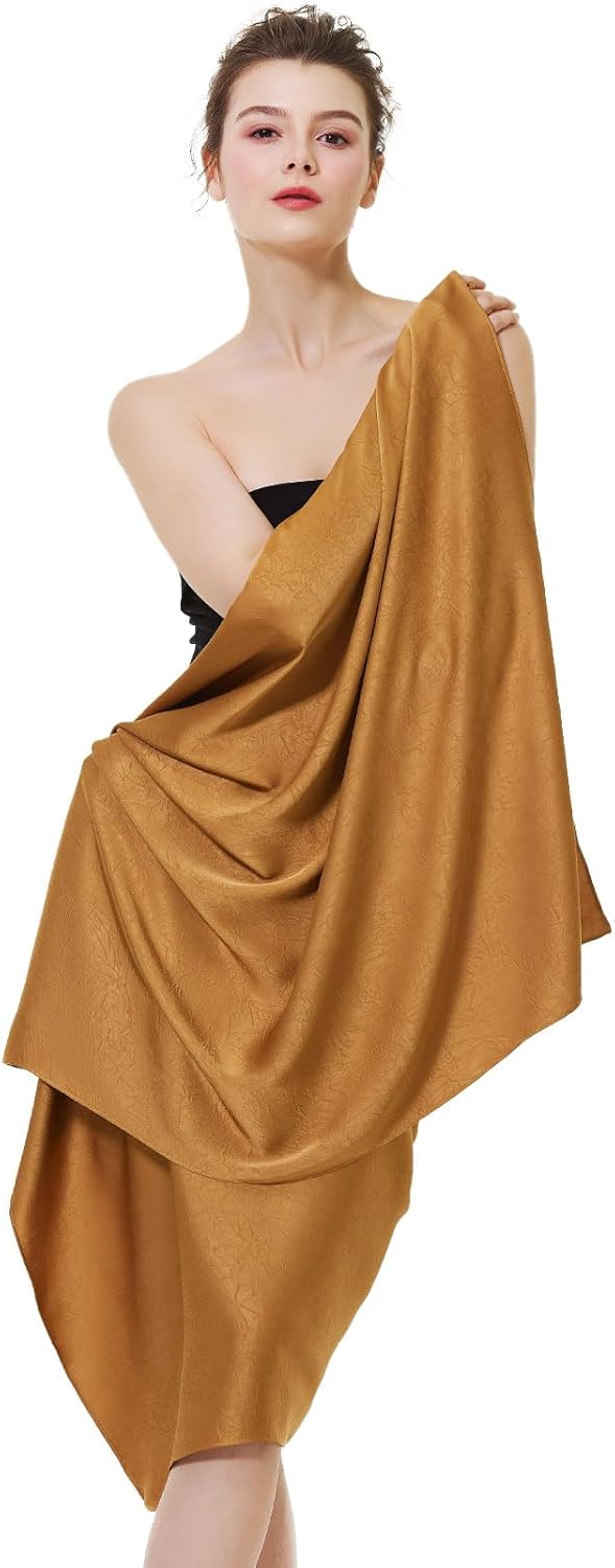 Thumbnail 6 de BEAUTELICATE Satin Shawl Wrap: Luxurious Double‑Sided Wrap, 200 x 70 cm