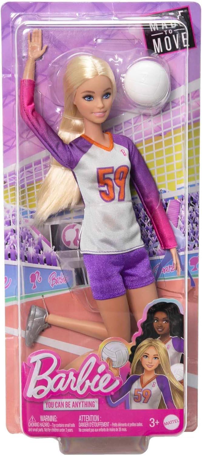 Thumbnail 5 de Barbie Métiers Poupée Articulée Joueuse de Volleyball — ensemble complet 3+ ans, HKT72