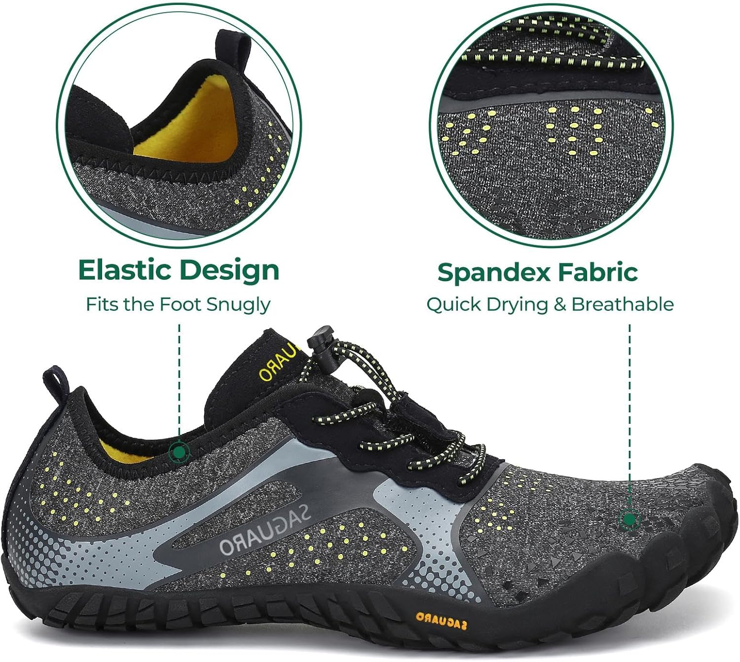 Thumbnail 2 de SAGUARO Homme Femme Chaussure Minimaliste Légère Antidérapante - Trail et Fitness (GR.35-48 EU)