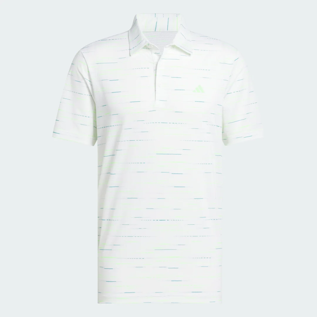 Thumbnail 3 de adidas Ultimate365 Mesh Glimmer Print Polo Shirt blanca