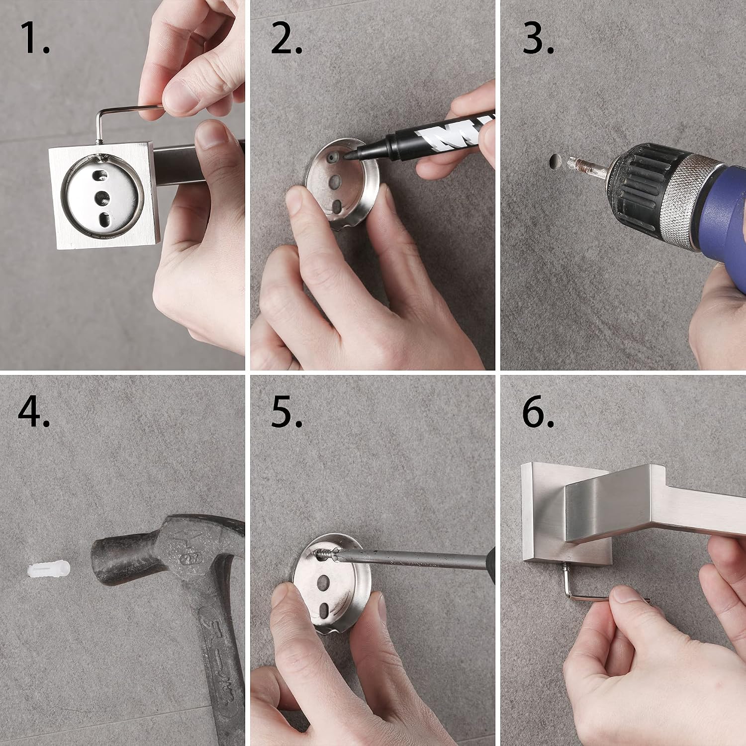 Thumbnail 5 de DUFU Portasciugamani set 40cm in acciaio inox