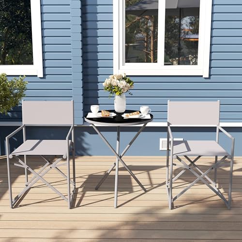 Thumbnail 8 de Outsunny Conjunto de Muebles de Jardín 3 Piezas con Sillas Plegables