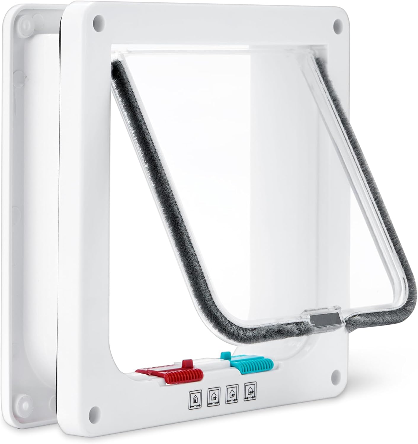 Thumbnail 6 de Amazon Basics Chatière Ajustable en Plastique – Taille M (26,7 × 38,1 × 9,9 cm), Blanche et Grise