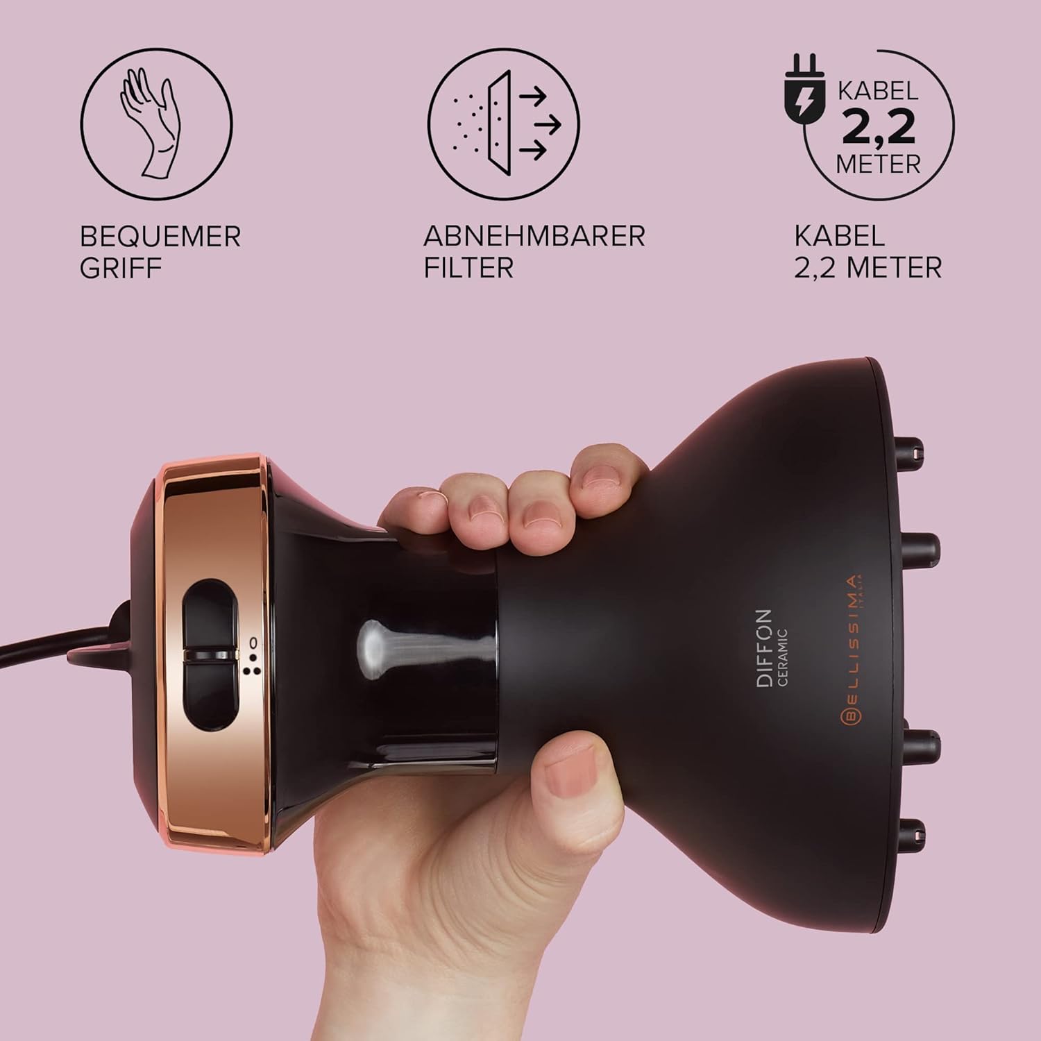 Thumbnail 6 de BELLISSIMA My Pro Diffon Ceramic DF1 3000 – Heißluftdiffusor für Locken mit Keramiktechnologie
