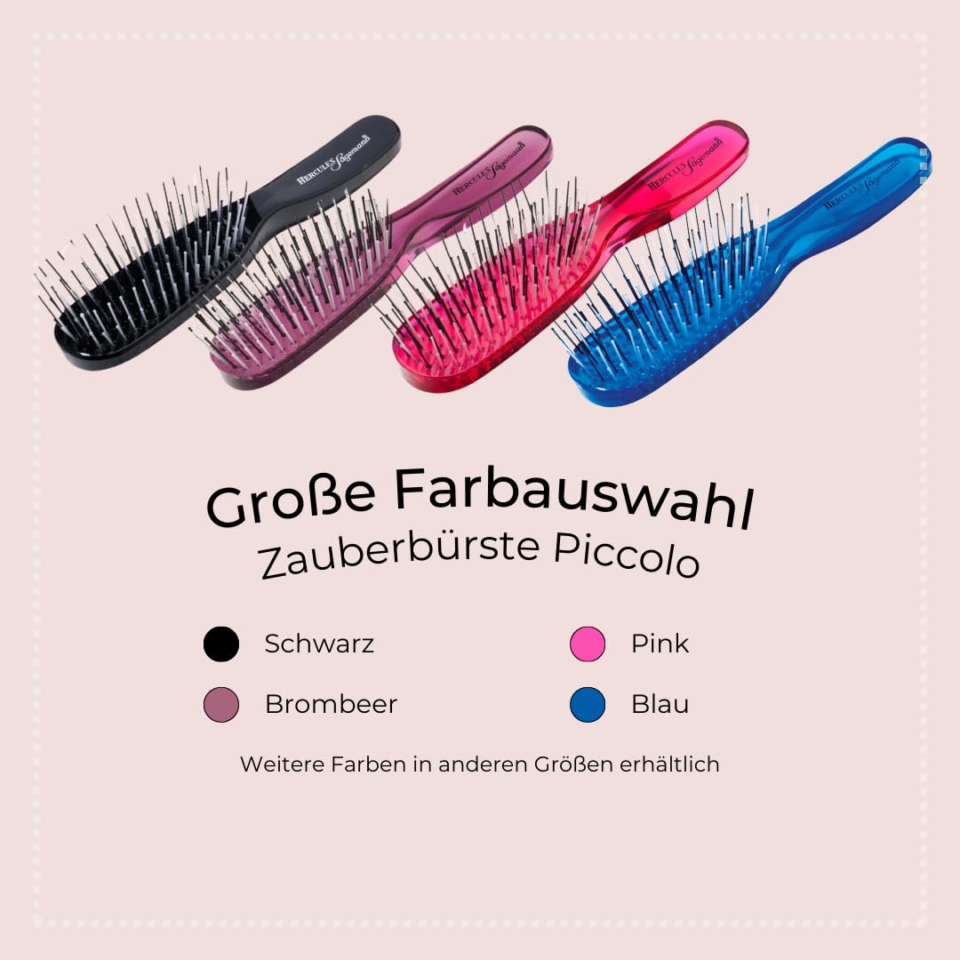 Detalle 2 de Hercules Sägemann Scalp Brush Piccolo blue – Zauberbürste für sanftes Entwirren und Kopfhautmassage