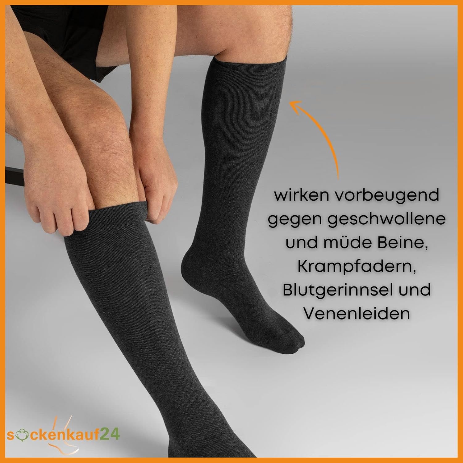 Detalle 1 de Stützstrümpfe sockenkauf24 4 Paar Kompressionsstrümpfe