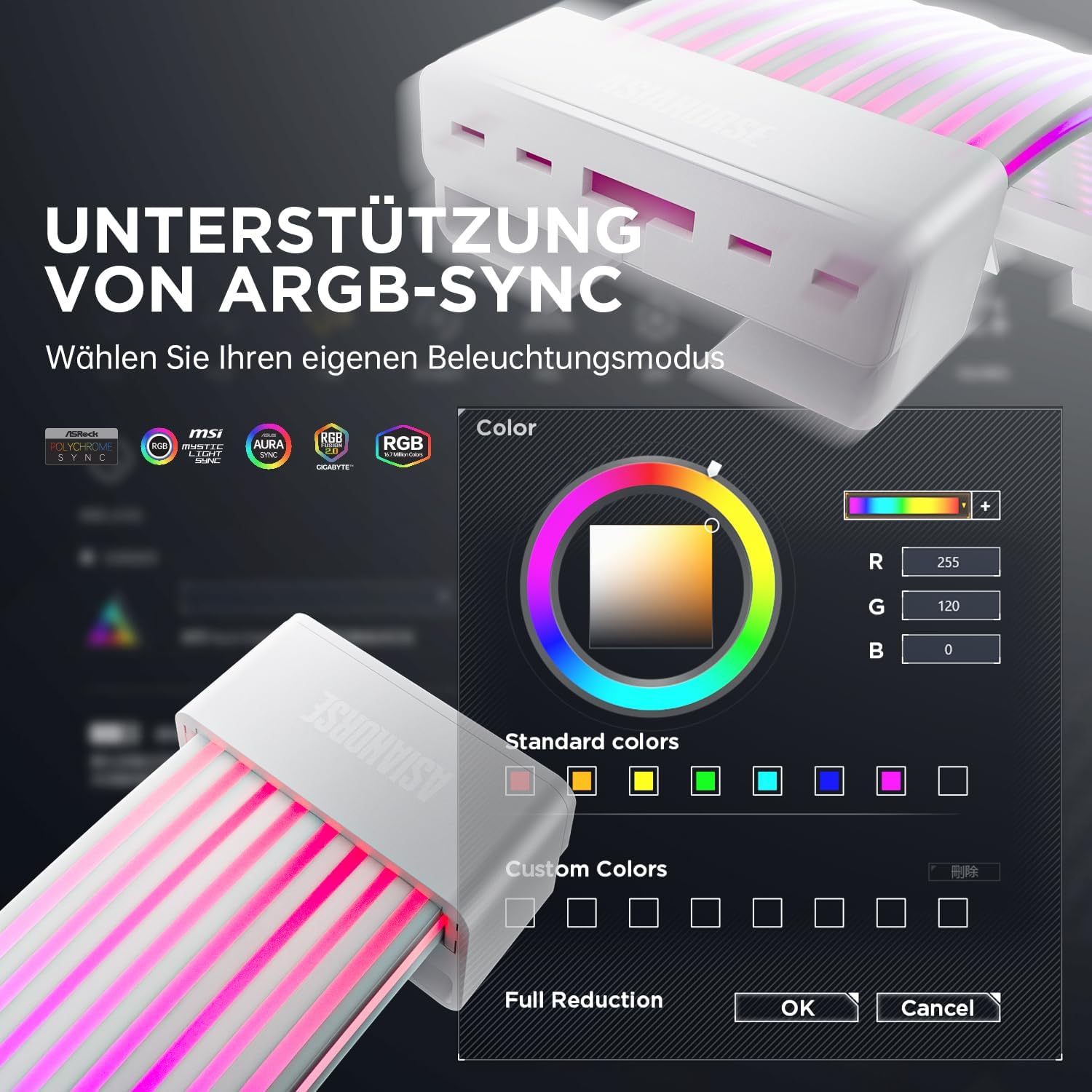 Thumbnail 2 de AsiaHorse Aurora ARGB PSU Kabelabdeckungskit