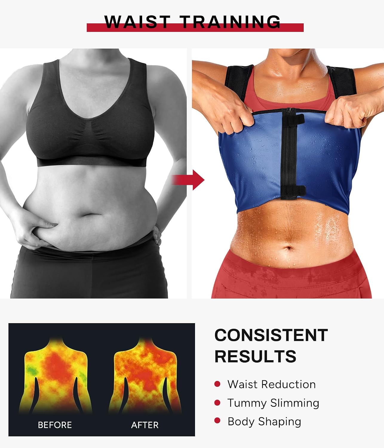 Detalle 1 de Nebility Waist Trainer for Women with Dual Steel Boning and U-Shape Bust Lift