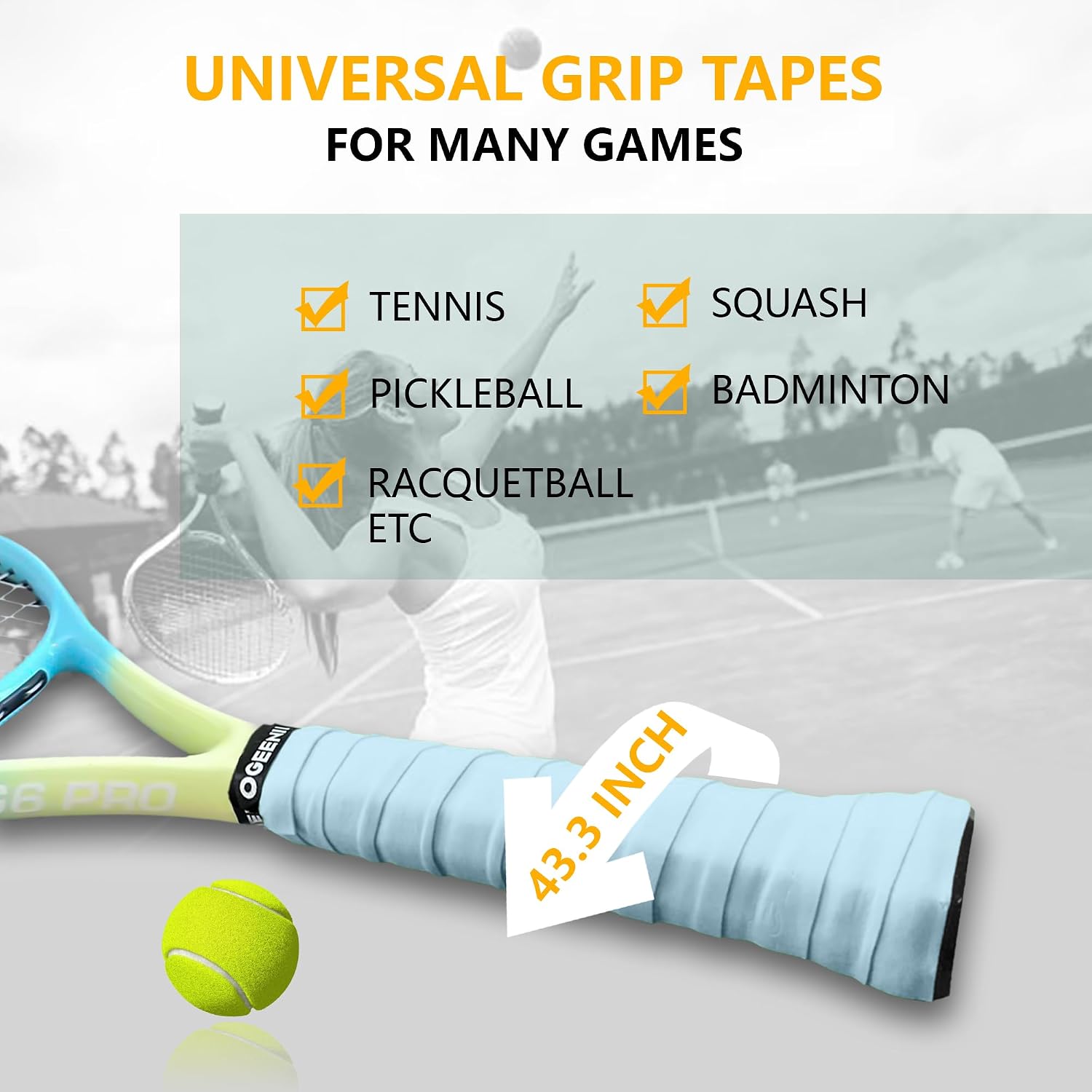 Detalle de Ogeenier Grips de tennis anti-dérapants 12