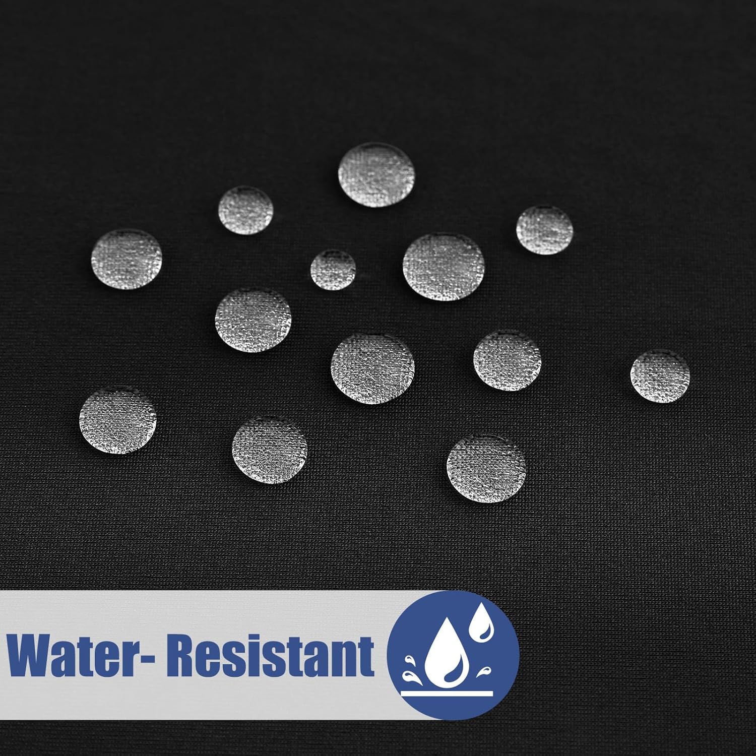 Thumbnail 6 de Moosfor Spandex 6 Foot Rectangle Table Cloth (Black) — Elastic Fitted, Waterproof, Washable Outdoor Table Cover, 30"x72