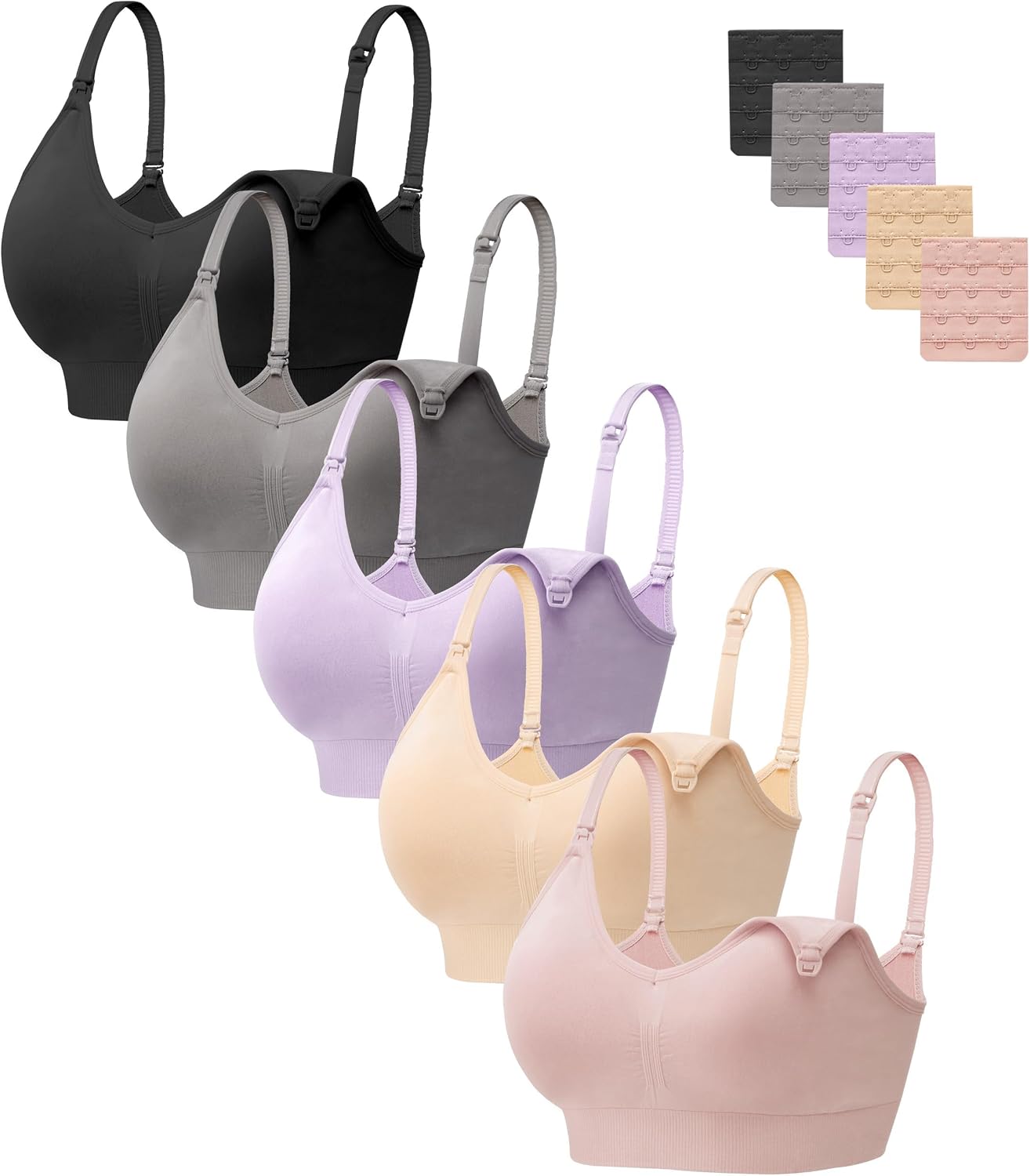 Detalle de HBselect Women Maternity Bras 5-Pack nursing bras
