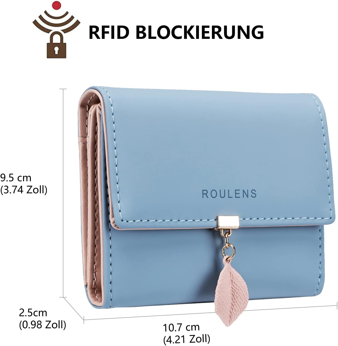 Thumbnail 1 de Roulens Damen Geldbeutel mit RFID Blockierung – Kleinformat, veganem PU-Leder, 6 Kartenschlitze
