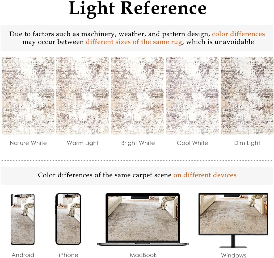 Thumbnail 1 de HUGEAR Washable Rug 240x300cm Beige Grey