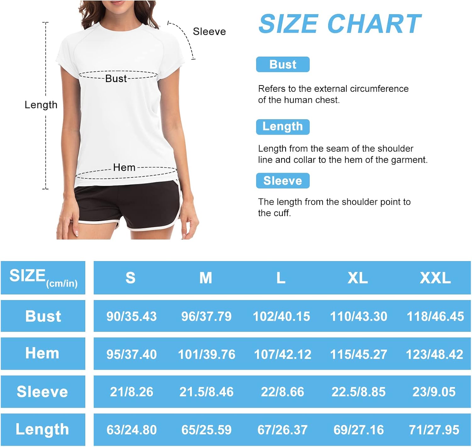 Thumbnail 6 de MEETWEE Damen Surf Shirt Rash Guard UV 50+ Kurzarm – stilvoller UV-Schutz fürs Wasser