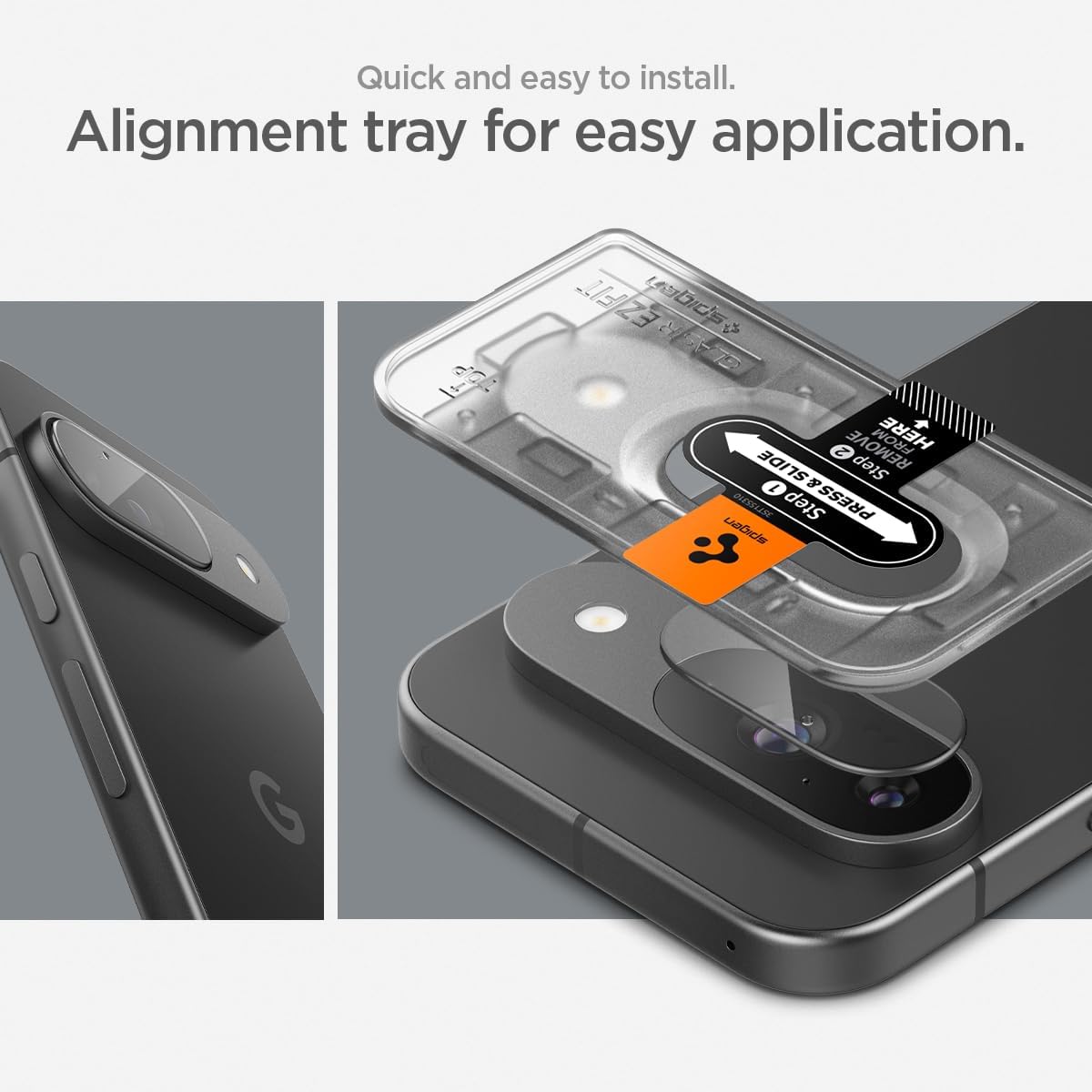 Thumbnail 4 de Spigen Glas.tR EZ Fit Optik Protection caméra pour Google Pixel 9 Pro (2 pièces) – verre trempé 9H