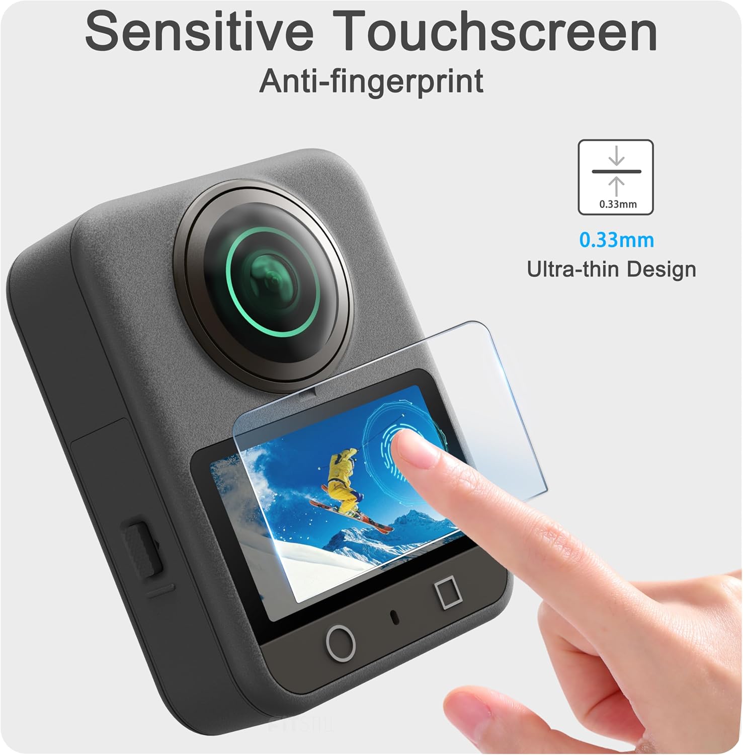 Thumbnail 3 de FiTSTILL Tempered Glass Screen Protector for DJI Osmo 360