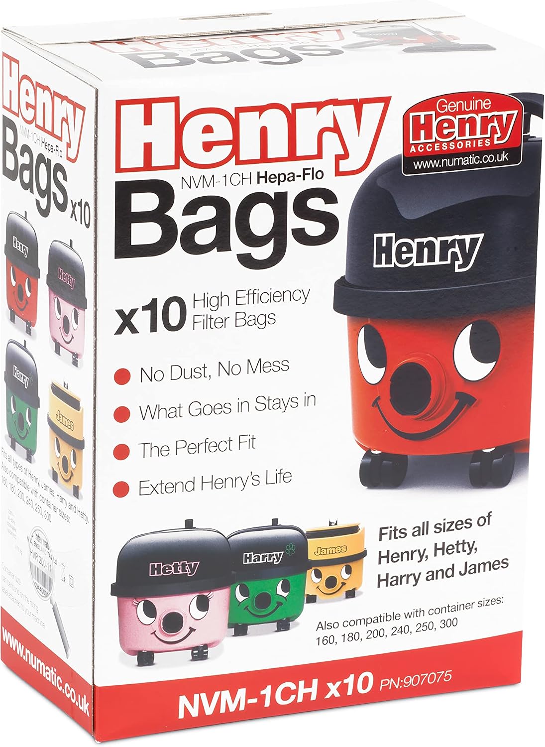 Detalle de Henry Genuine NVM-1CH HepaFlo Vacuum Bags, Pack of 10