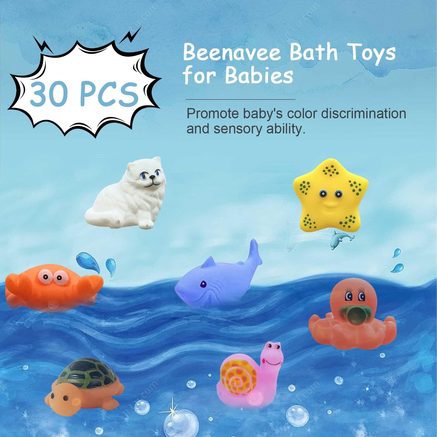 Detalle 2 de Lot de 30 Jouets de Bain éducatifs Ocean Farm