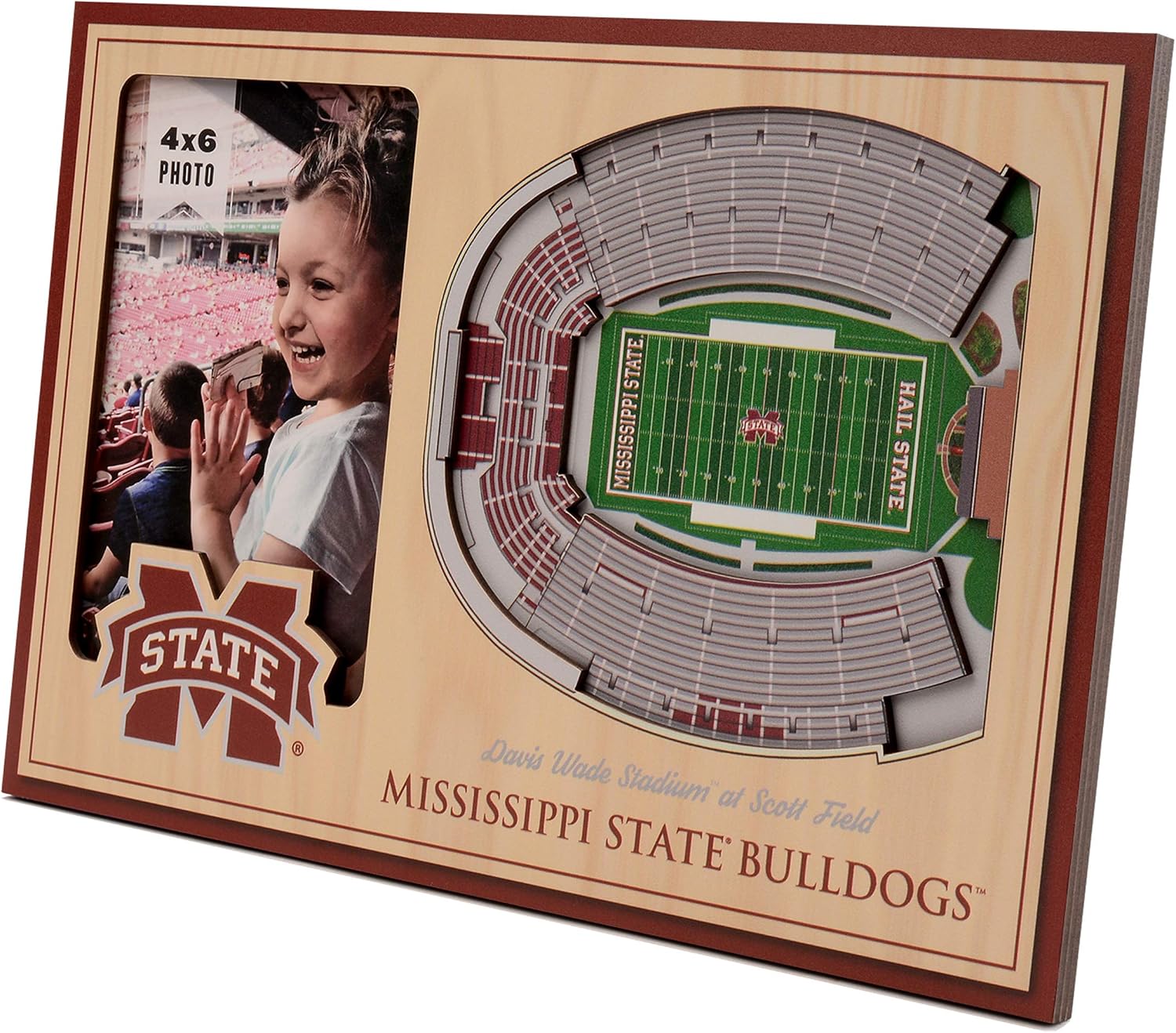 Detalle de YouTheFan NCAA 3D Stadium Picture Frame (Officially Licensed) for a 4” x 6” Photo