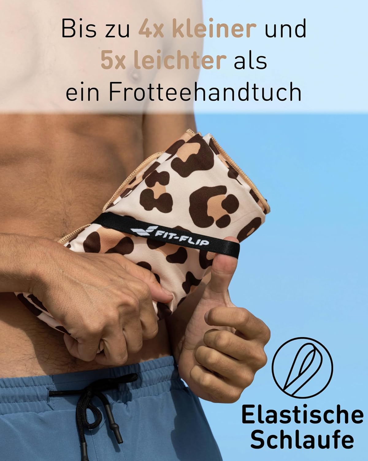 Thumbnail 4 de Fit-Flip Strandtuch XXL aus Mikrofaser – leicht, schnelltrocknend und recyceltes Strandhandtuch (160x90 cm)
