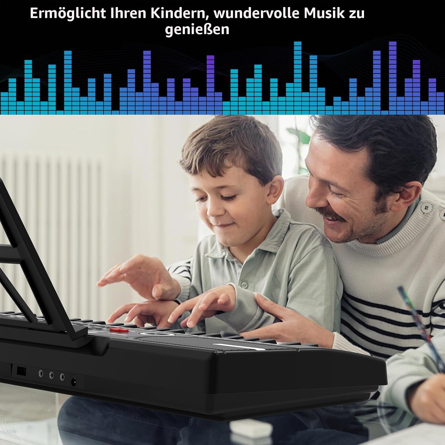 Thumbnail 6 de Digital Piano Klavier 61 Tasten mit Notenständer – Tragbares E-Klavier von Dgddhjt