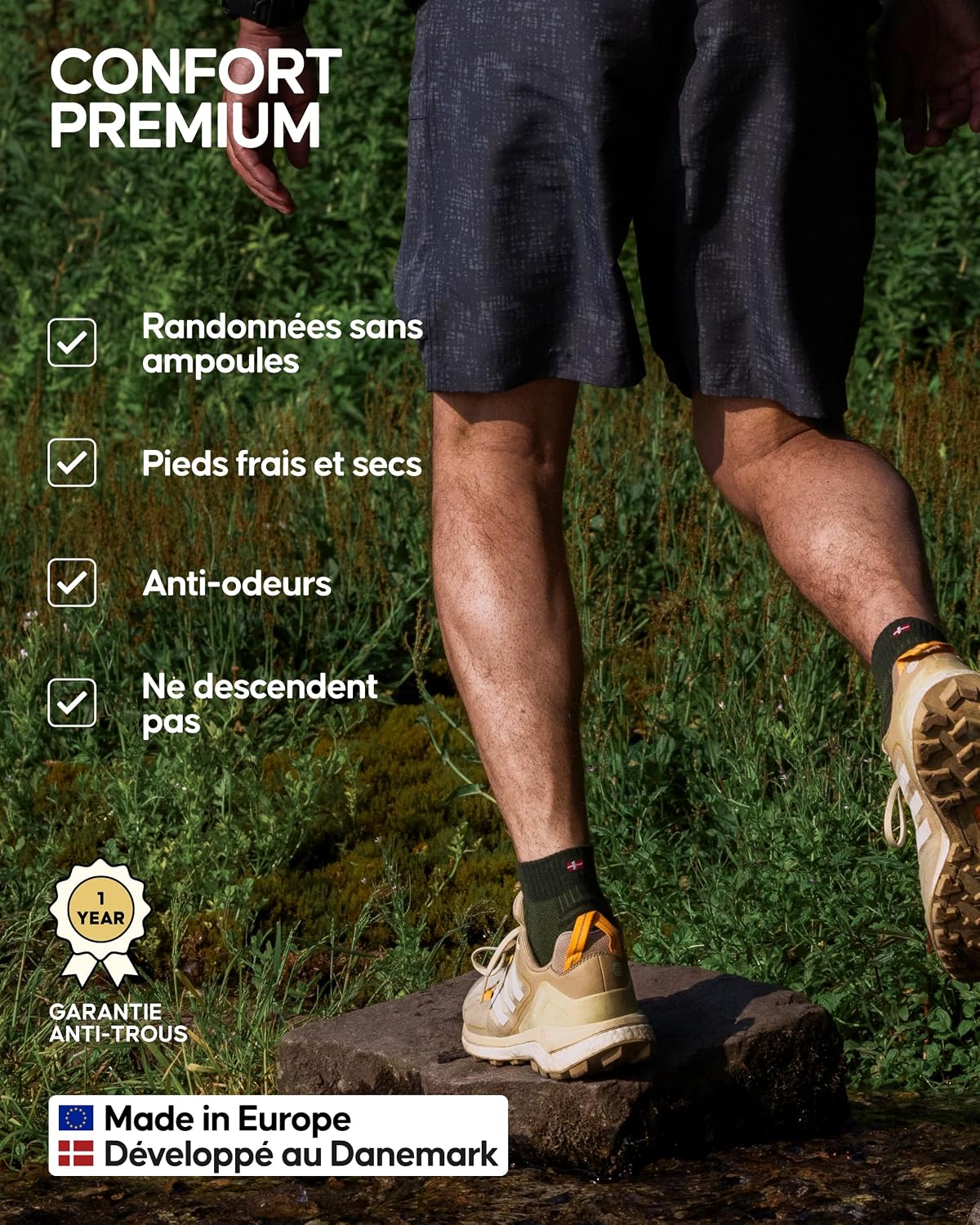 Detalle de DANISH ENDURANCE Chaussettes randonnée 3