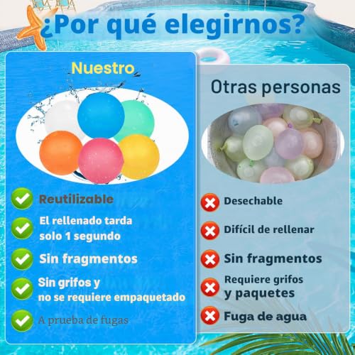 Thumbnail 5 de Globos de Agua Reutilizables Semai – Paquete de 12, Sellado Automático y Llenado Rápido