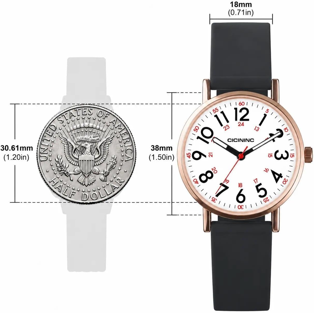 Thumbnail 5 de CICININC Nursing Watch with Silicone Band