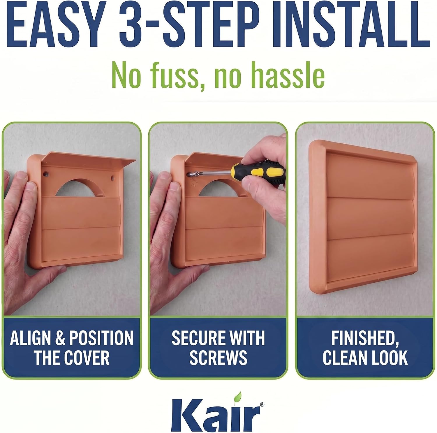 Detalle 2 de Kair Terracotta 150mm Gravity Wall Vent Grille