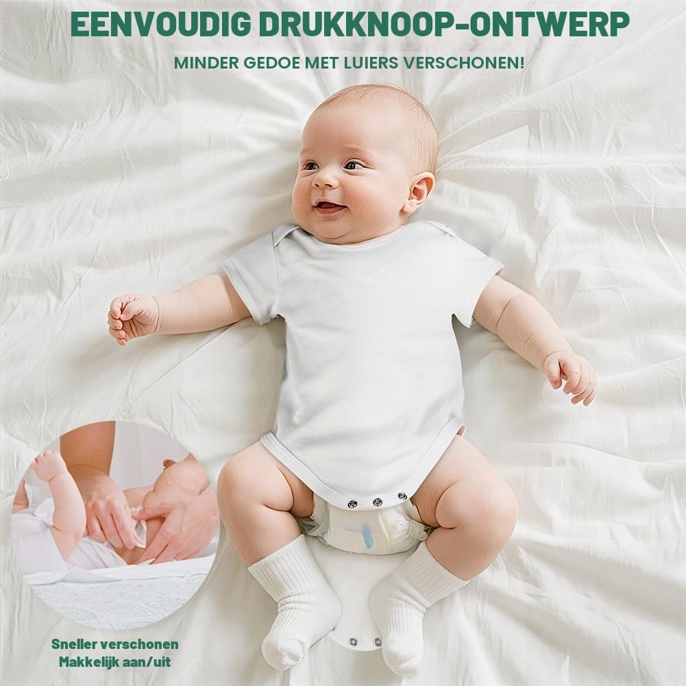 Thumbnail 4 de Vicloon babybody met korte mouwen, uniseks, 100% katoen