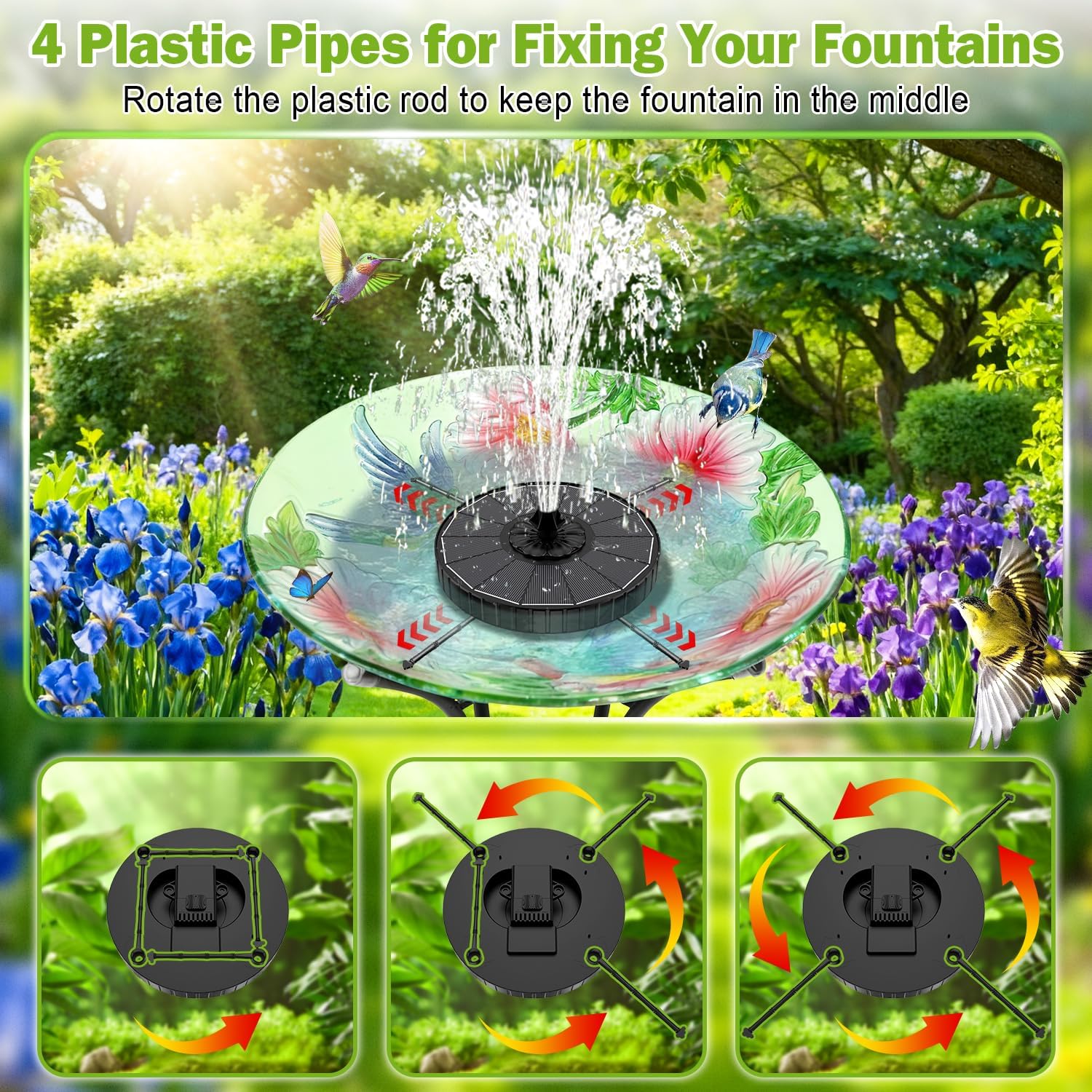 Thumbnail 3 de SZMP Solar Bird Bath Fountain 3.5W