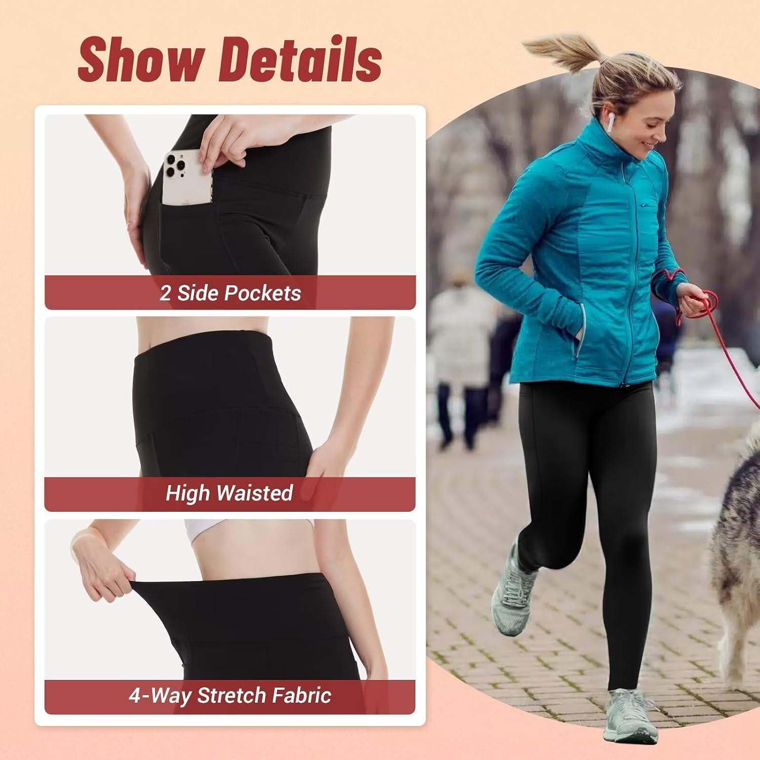 Thumbnail 5 de TNNZEET Thermal Leggings for Women with Pockets