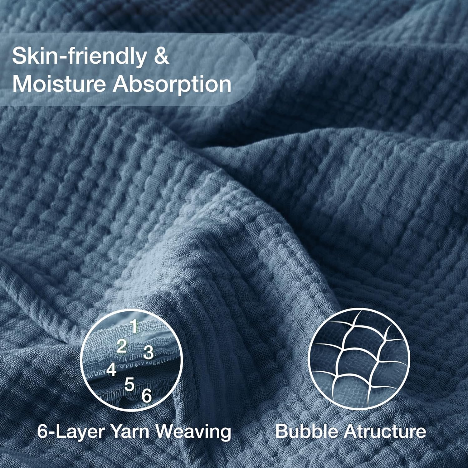 Thumbnail 3 de Cotton Muslin Blanket, 90 x 90