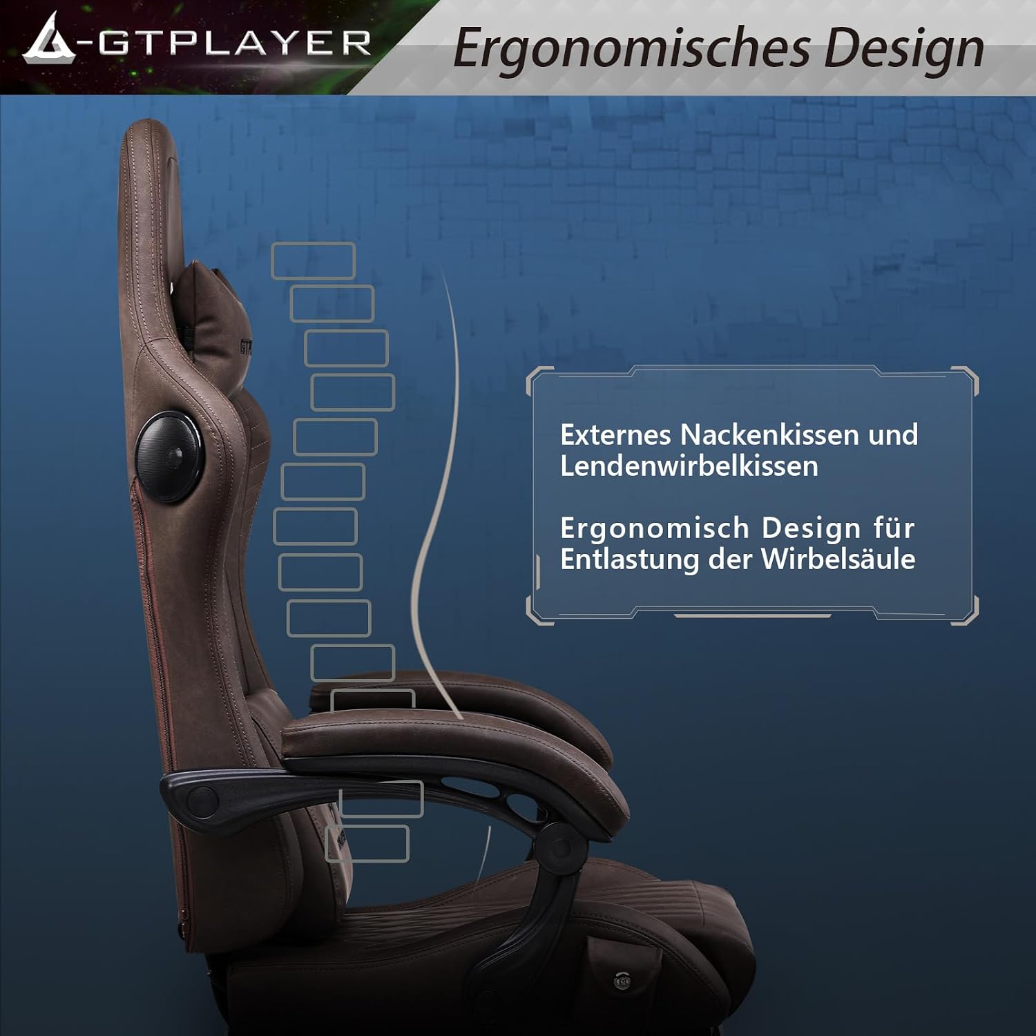 Thumbnail 6 de GTPLAYER ACE-PRO-IE Gaming Chair with Bluetooth Speakers and Footrest