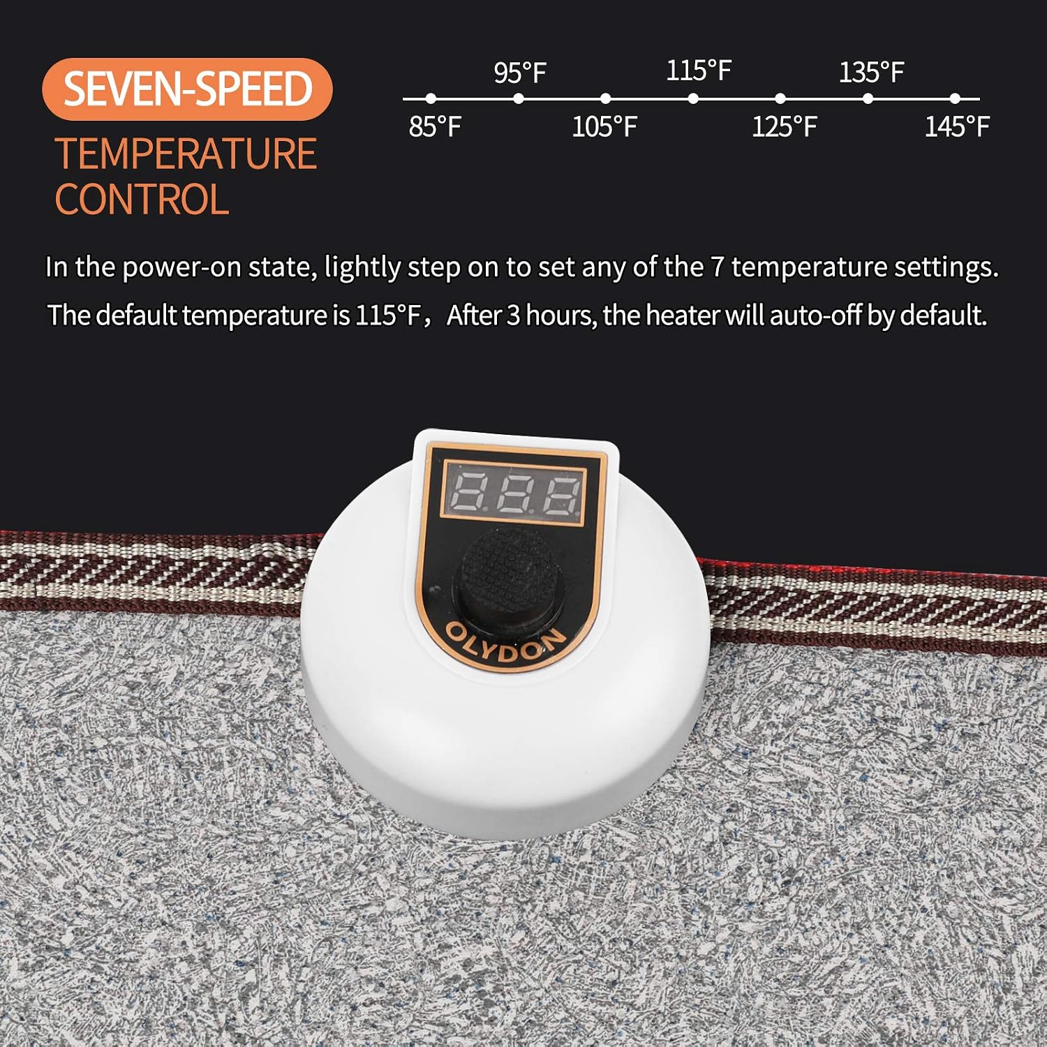 Thumbnail 4 de OLYDON 230V Fußwärmer mit Thermostat 55W