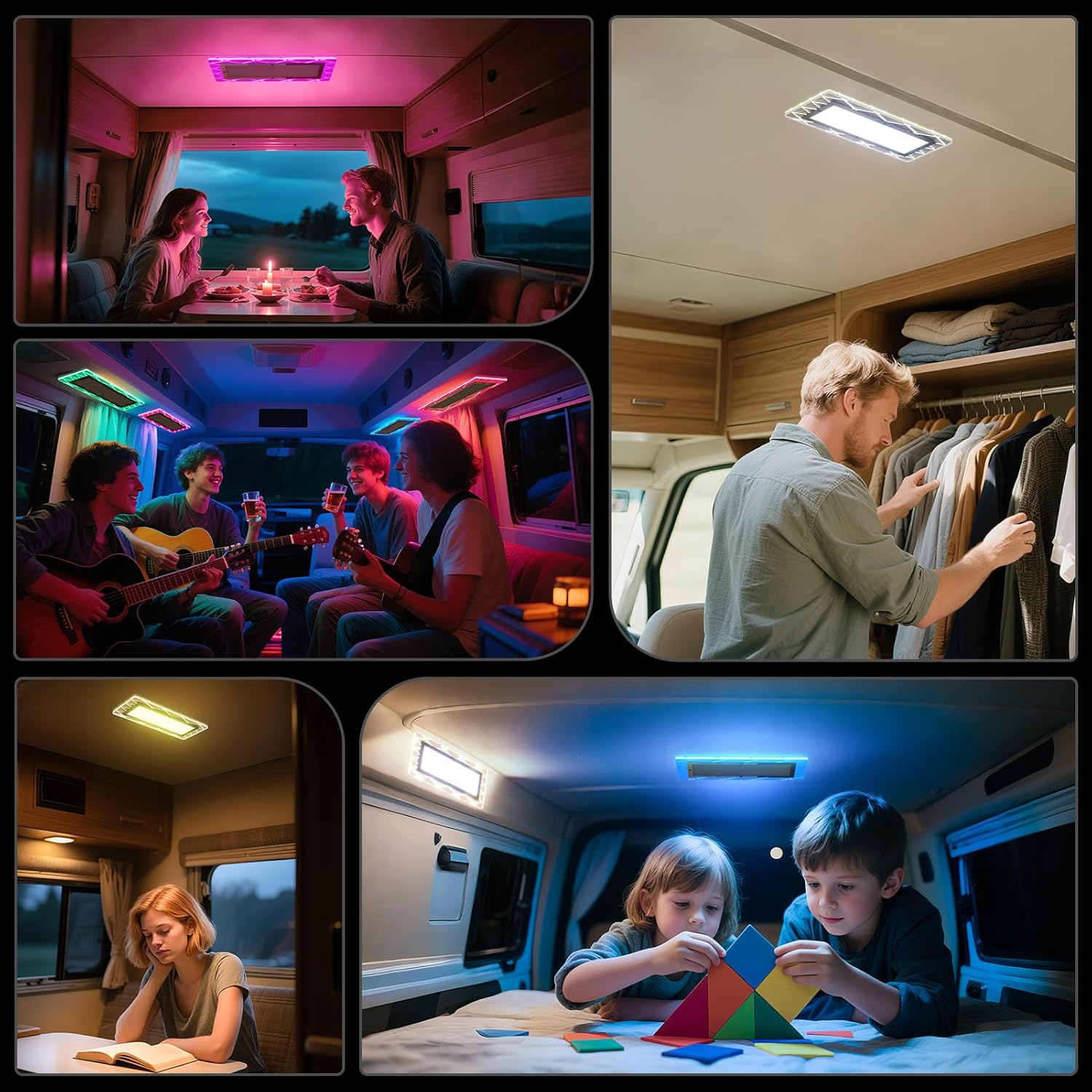 Thumbnail 4 de Kriogor 12V LED Caravan Interior Lights with 8 Multi-Colour Side Light and 3 Colour Temperatures