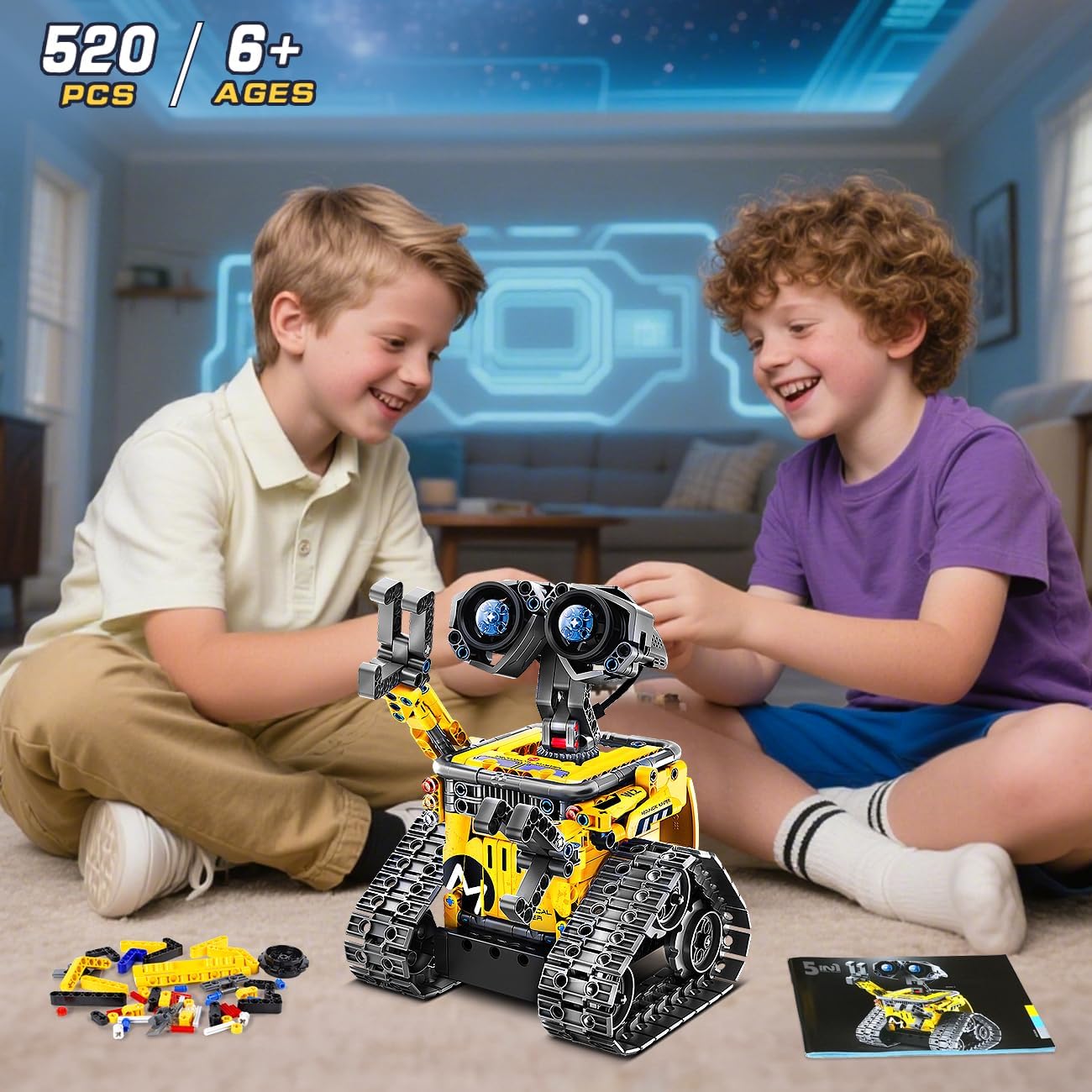 Thumbnail 5 de HiWEEGO Roboter Bausatz 5-in-1 520 Stück