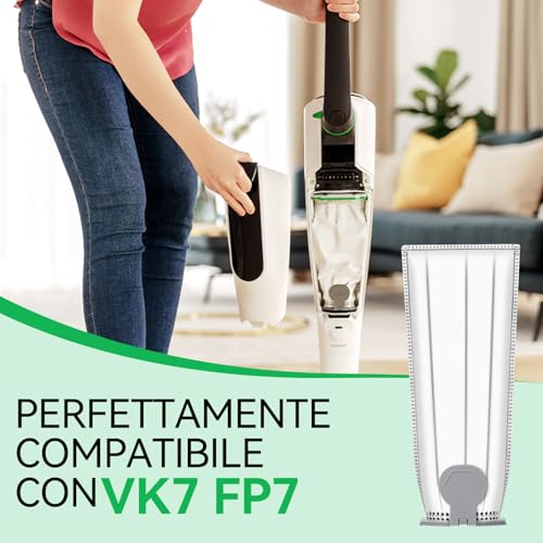 Detalle de 15 Stück Staubsaugerbeutel für Vorwerk Kobold VK7 – kompatibel VK7 FP7S + 3 HEPA-Filter