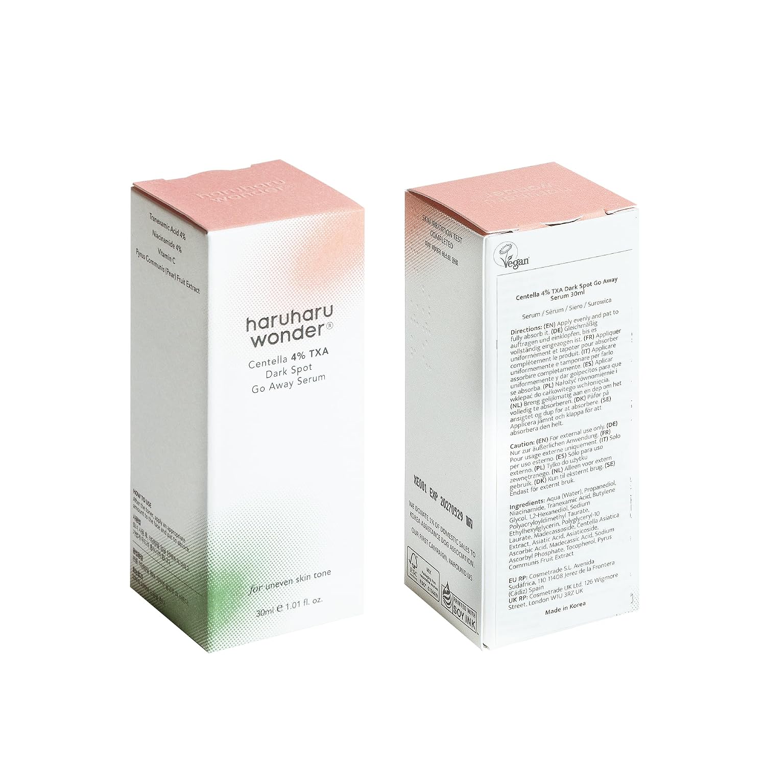 Thumbnail 6 de Haruharu Wonder Dark Spot Go Away Serum – Centella 4% Tranexamsäure, Vitamin C & Niacinamid (30 ml)