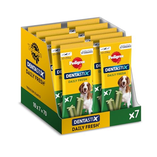 Detalle de Pedigree Dentastix Fresh Snack dental para perros medianos 10 paquetes