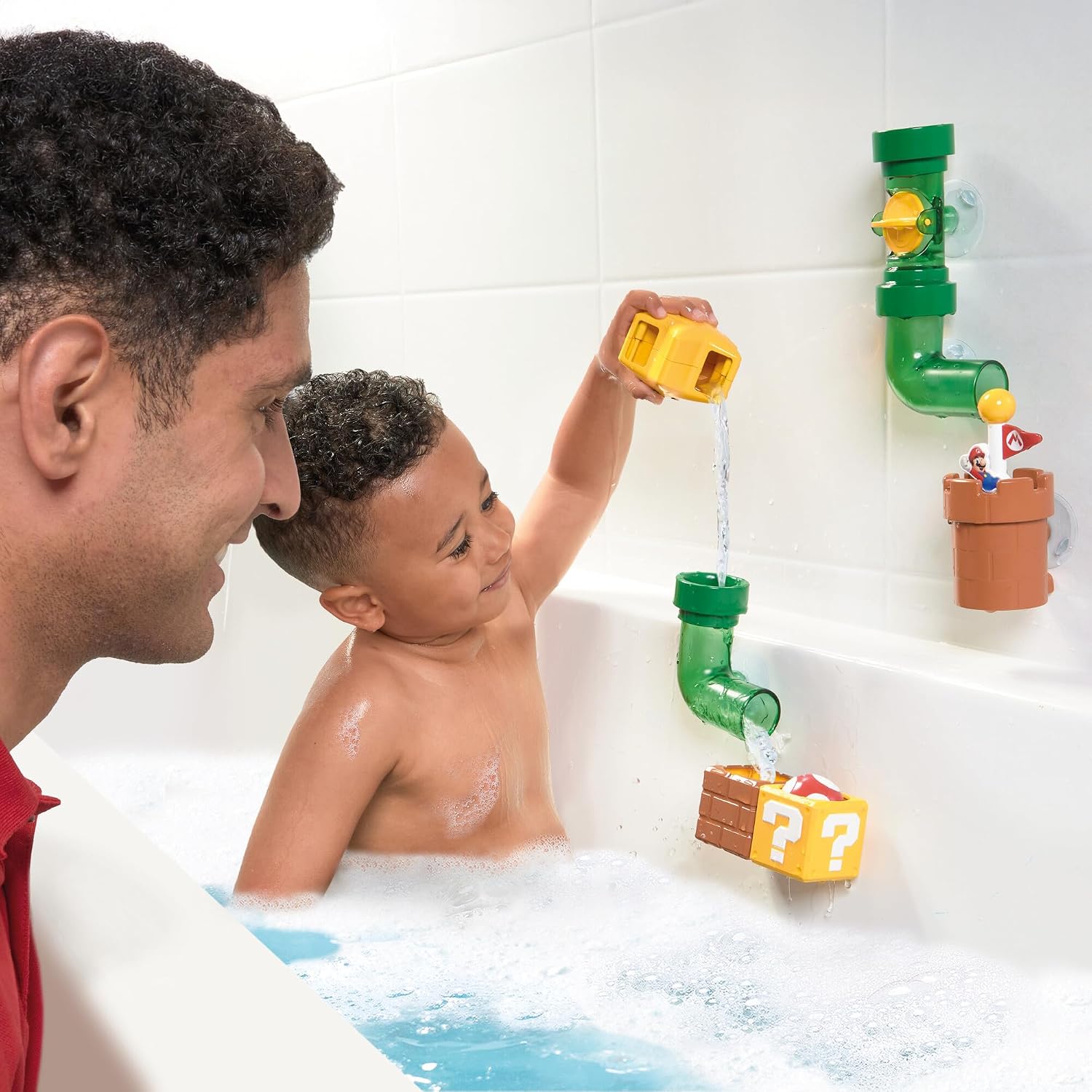 Detalle 2 de My Mario Tuyaux de Bain – Jeu interactif de bain Mario avec circuit d'eau