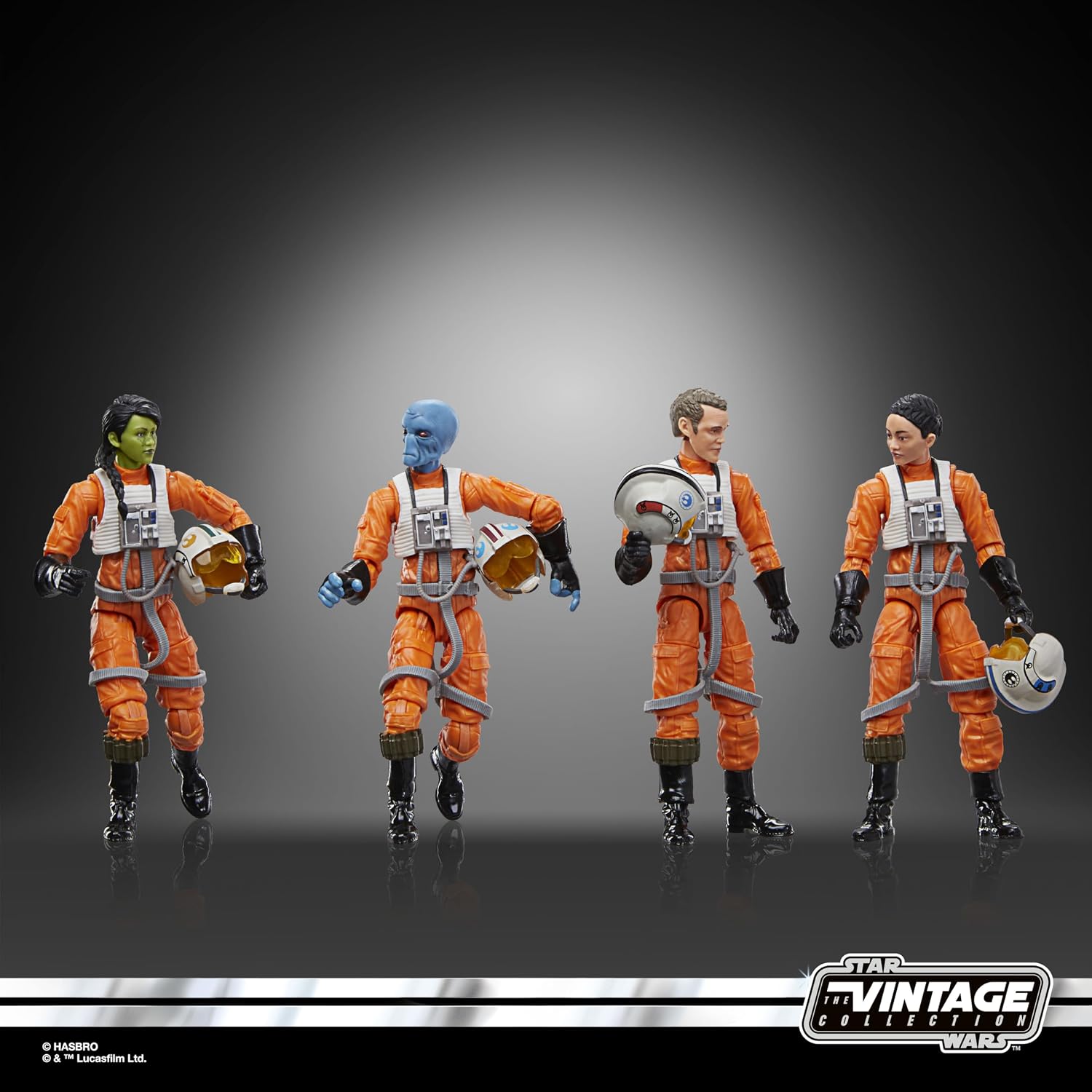 Detalle 2 de スター・ウォーズ ビンテージコレクション X-Wing Pilot 4体セット 3.75インチ アクションフィギュア