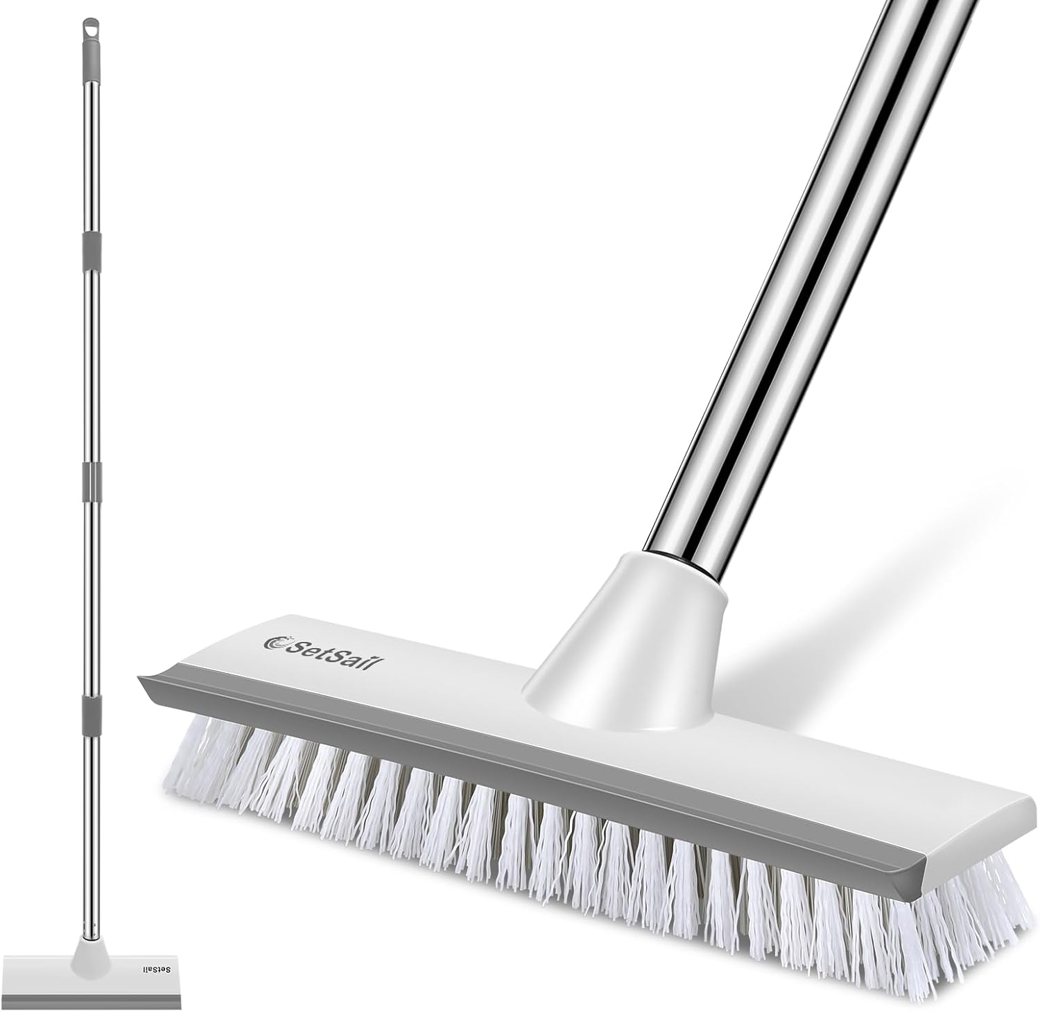 Detalle de Setsail 2-in-1 Floor Scrub Brush with 51-Inch Adjustable Handle