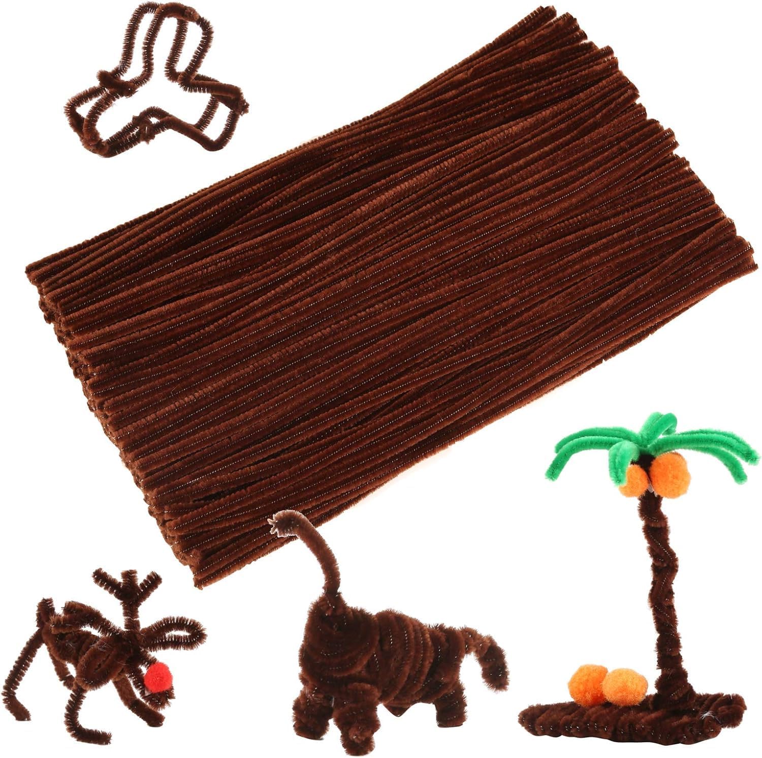 Detalle de Caydo Glitter Pipe Cleaners, 200 Pieces in 10 Colors, 12-Inch Chenille Stems
