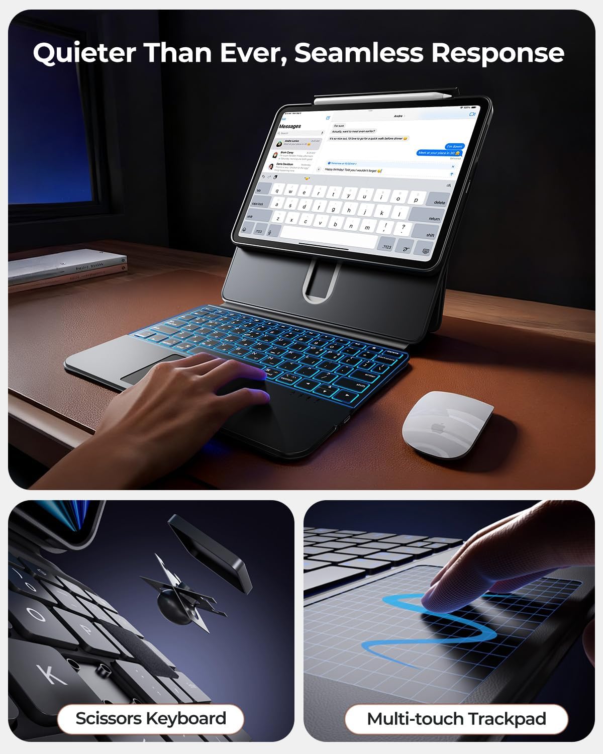 Thumbnail 6 de BLOSOMEET iPad Keyboard Case for A16
