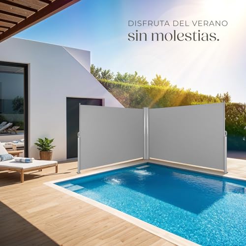 Thumbnail 7 de tectake® Toldo Lateral Retráctil ☀️ 200x600 cm Gris