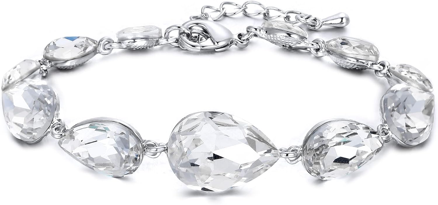 Thumbnail 6 de Bracelet Clearine Concis Femme – Forme goutte d'eau avec cristal et strass, cadeau élégant