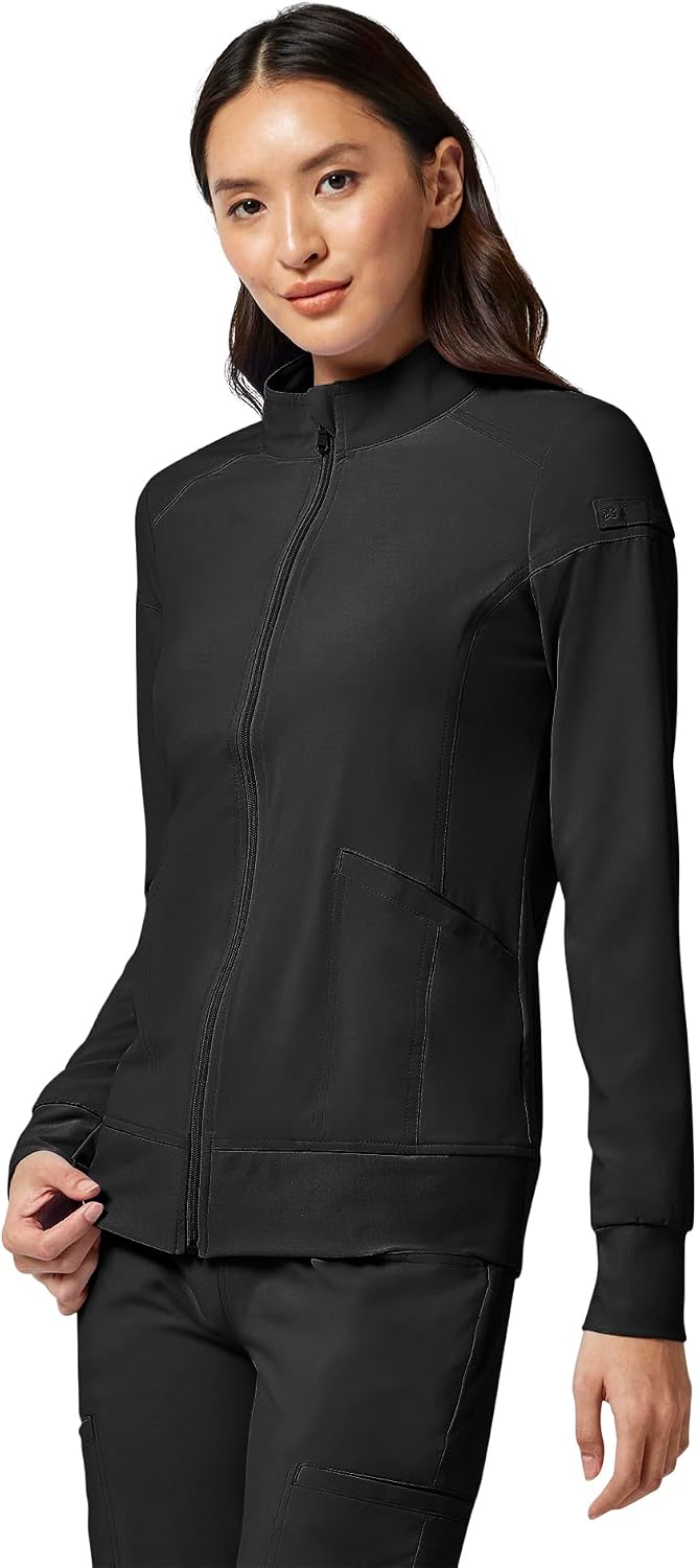 Detalle 2 de Cherokee CK303 iFlex Women's Scrub Jacket, 360° Stretch, Zip Front, 2 Pockets